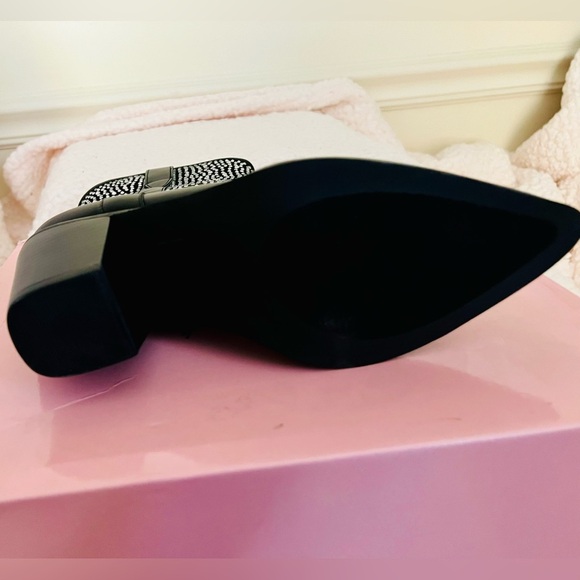 NIB Dolls Kill Cowgirl Ways Western Boot Cassidy Denim Boot in Black w/ Crystals - Picture 14 of 16